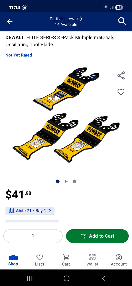 DeWalt Oscillating Blades Set 3Pc